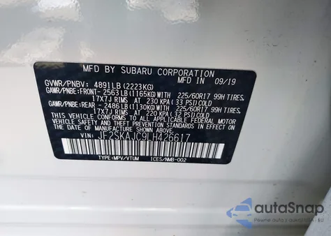 2020 Subaru Forester Premium from USA, damaged, VIN JF2SKAJC9LH426617